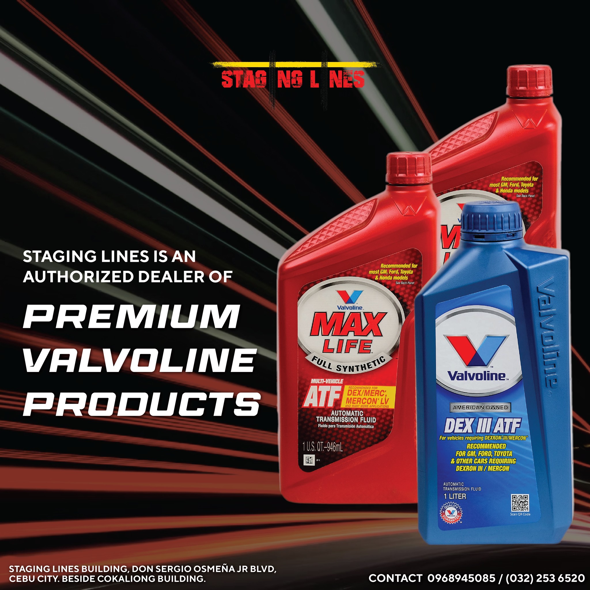 Staging LINES - 🔧🚘 Fill your car with premium Valvoline... | Facebook