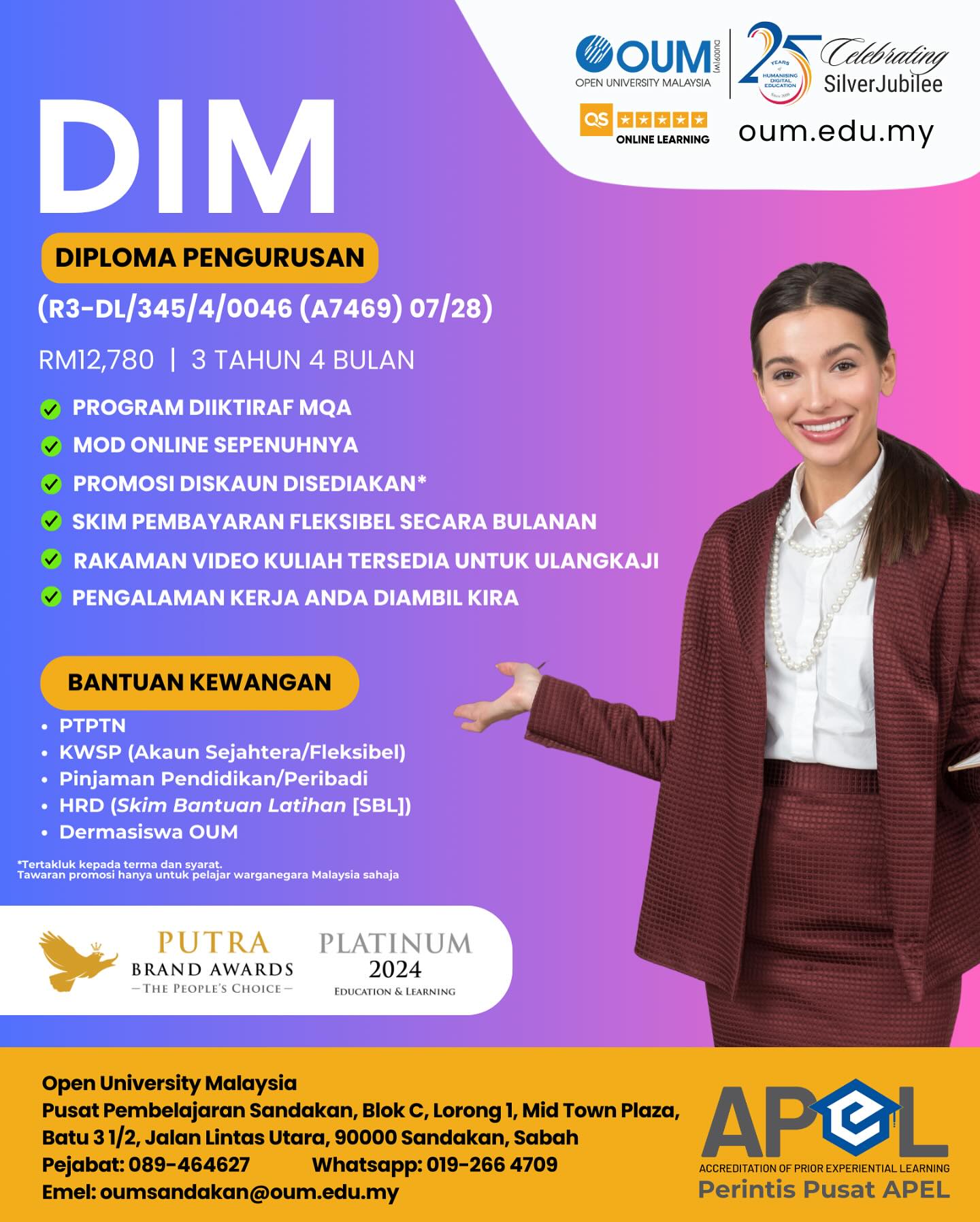 OUM - [PROMO DIPLOMA] TINGKATKAN KELAYAKAN DALAM BIDANG PENGURUSAN ...