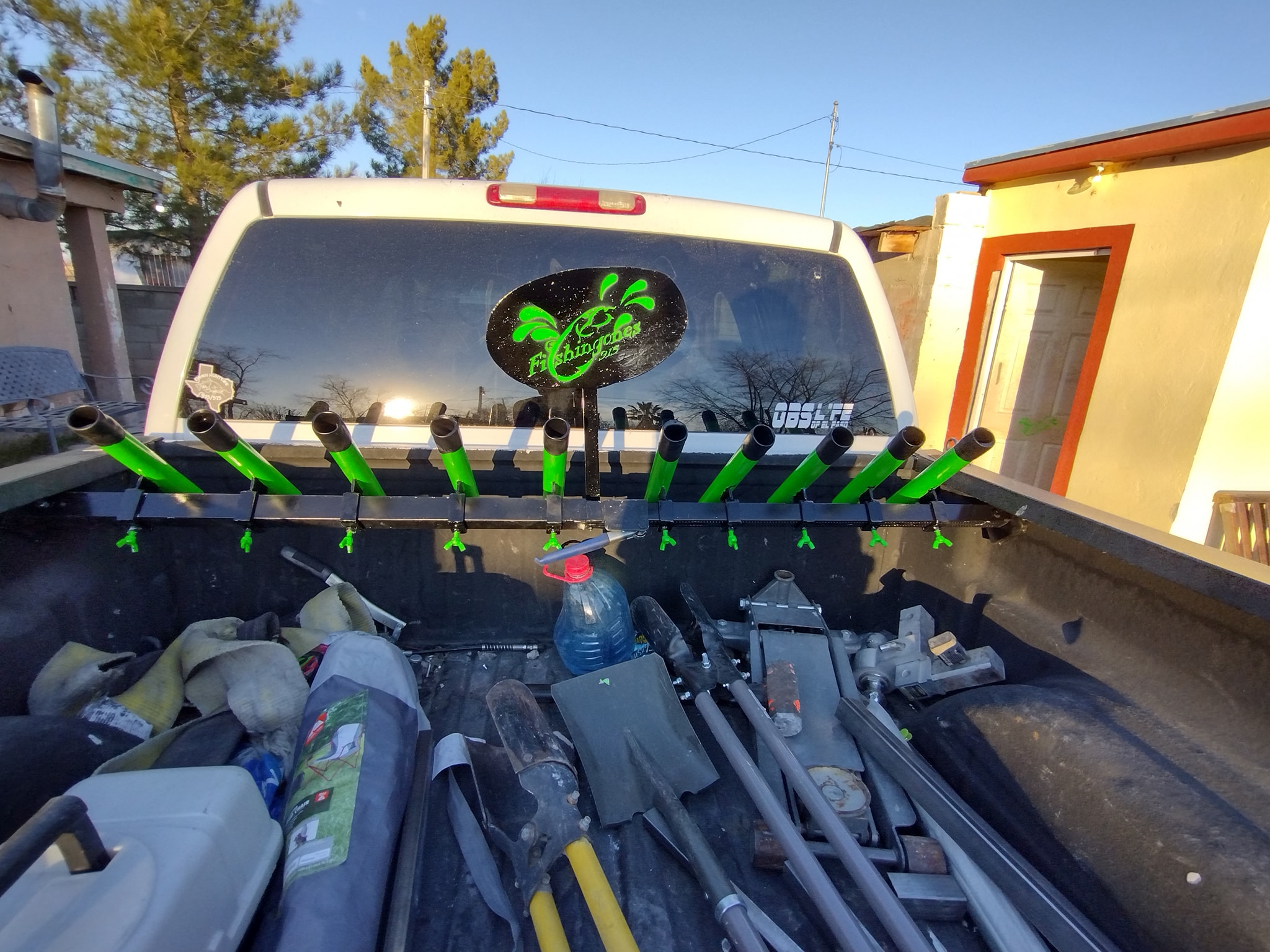 pvc truck bed fishing rod holder Portarod Inshore for (3 Rod Holder) : Sports & Outdoors making it a versatile and practical addition to your setup Pvc Diy Truck Bed Fishing