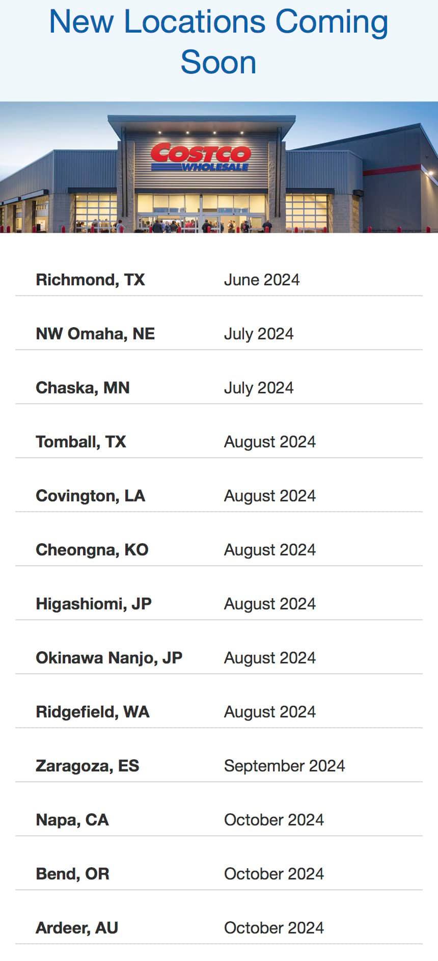 Costco Melbourne Locations