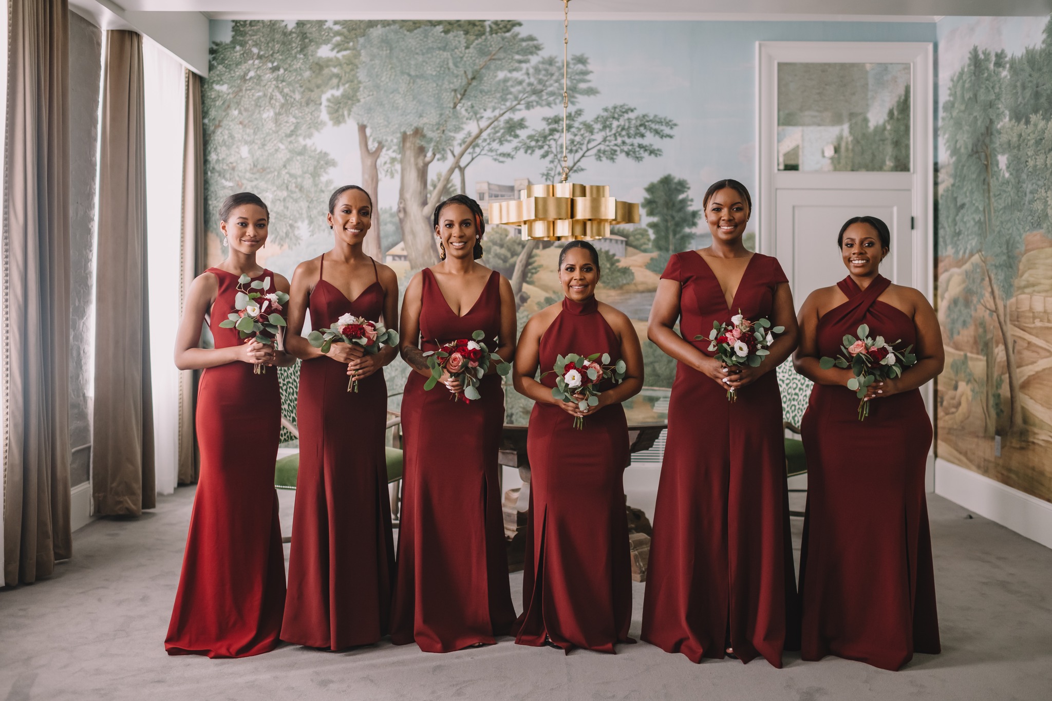 bridesmaid dresses jackson ms Bridesmaids in burgundy at the Faulkner 7 Bridal Shower Guest francesca-black Gnosi tech Float like a butterfly SKU:78F8071