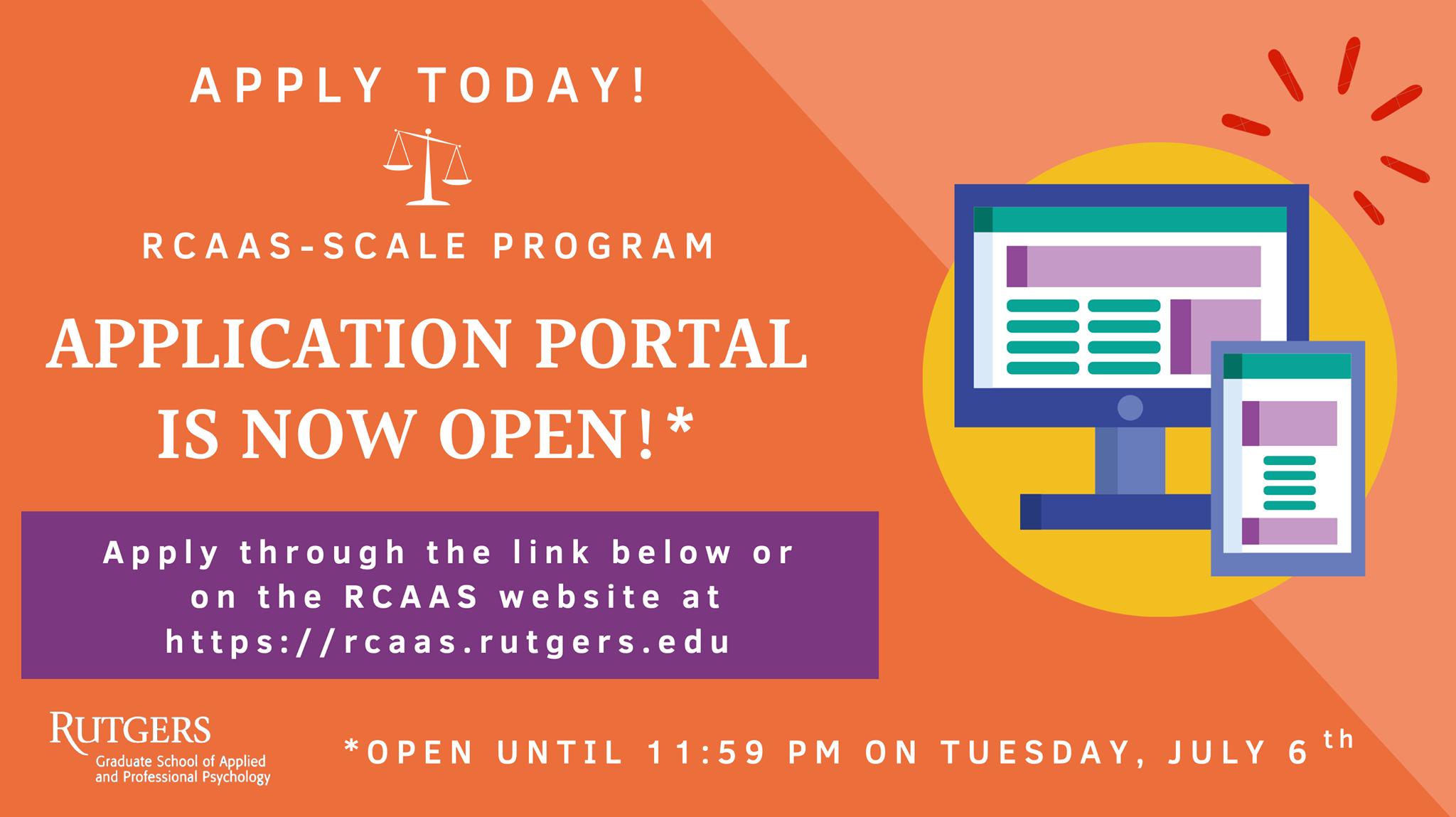 Rutgers - 📣 The RCAAS-SCALE Program⚖️ Application Portal is now open! 📣 ...