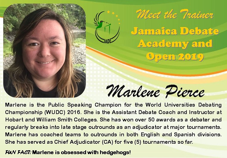 Jamaican - Say Hello to Marlene Pierce! She will be one of our Lead ...