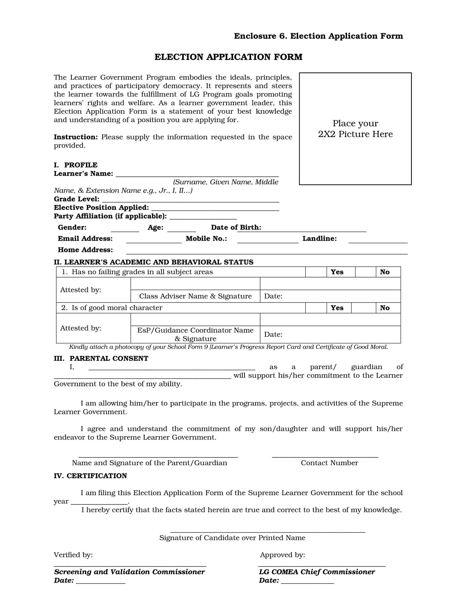 📣 SSLG ELECTION ANNOUNCEMENT The filing of Application for SSLG ...