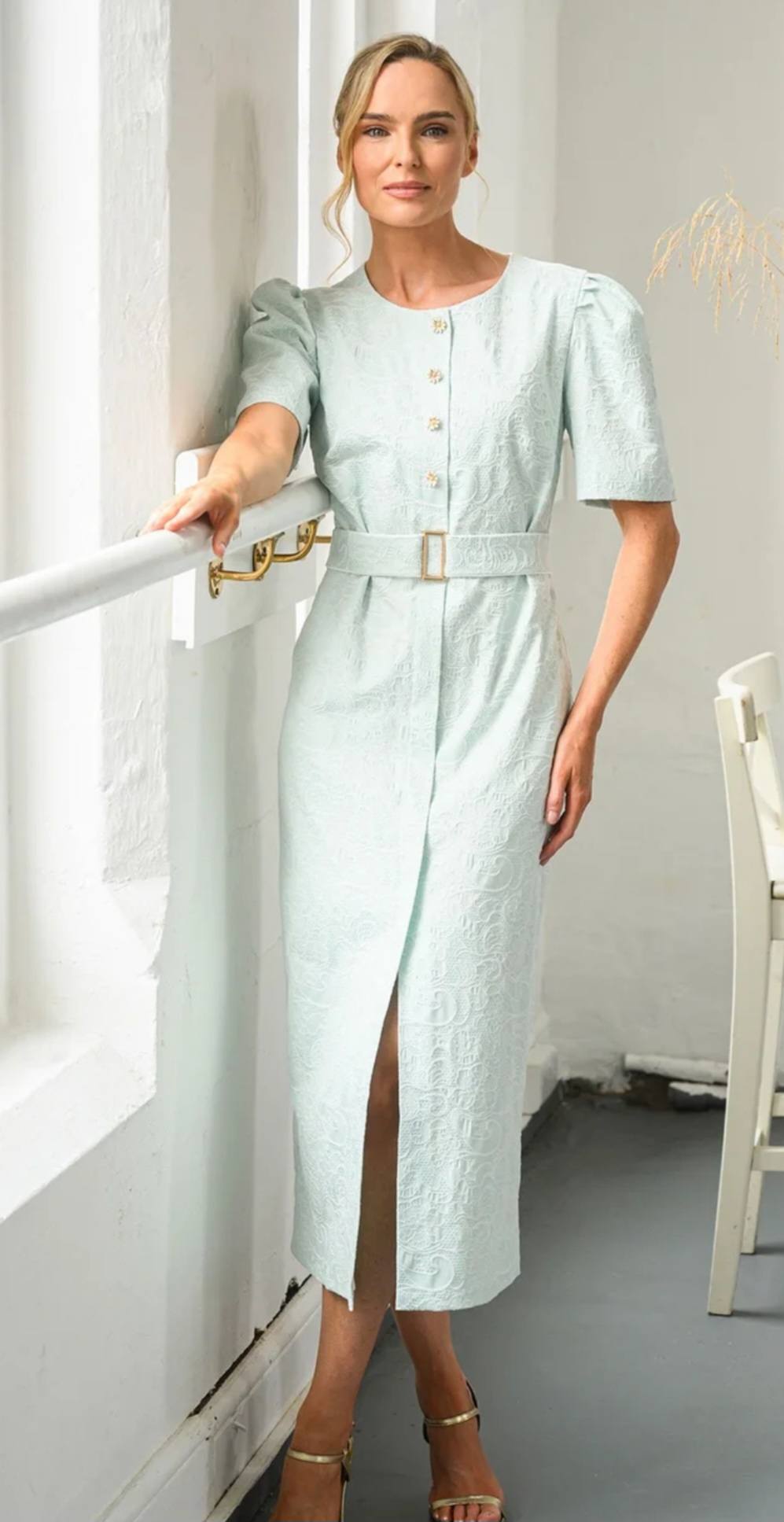 confirmation dresses green This beautiful pastel mint is super sophisticated for your special occasion with its beautiful detail and gold buttons. . #communionwear # #dresses #weddingstyle #weddinginspo #irishdesign #josephinescastlerea confirmation dresses for teenage girl
