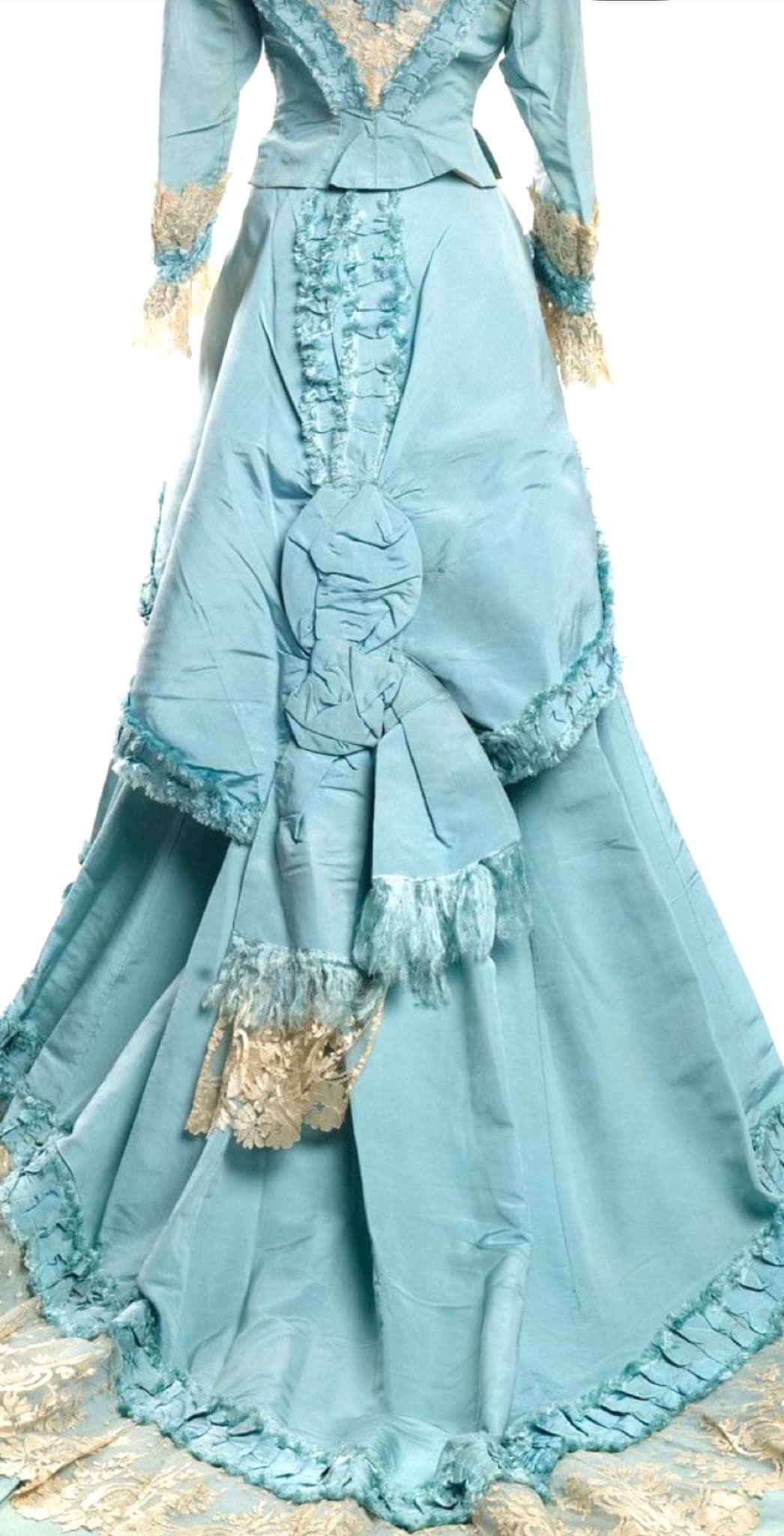 Blouse Blanche Dentelle 3/4 Manches - Marque Skies Are Blue - Taille S - Occasion Très Bon état