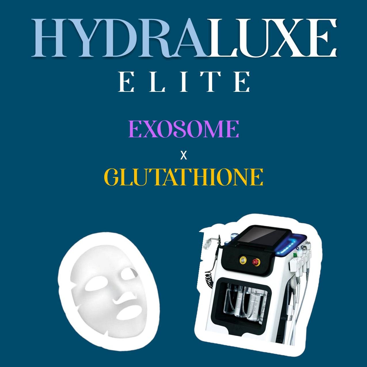 ⚜️ No Ordinary Facial HYDRALUXE ELITE FACIAL with Exosome x Glutathione A premium, skin-enhancing hydraluxe facial featuring curated Korean/Japanese sheet masks tailored to your skin's needs. ⏰ LIMITED-TIME UPGRADE: now available with