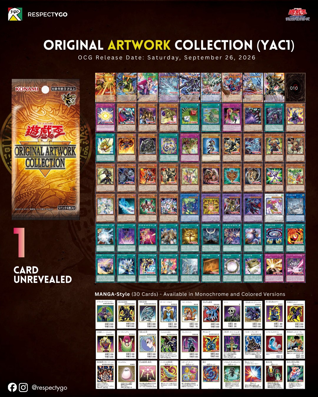 Yu-Gi-Oh! Original Artwork Collection set list revealed for 30th