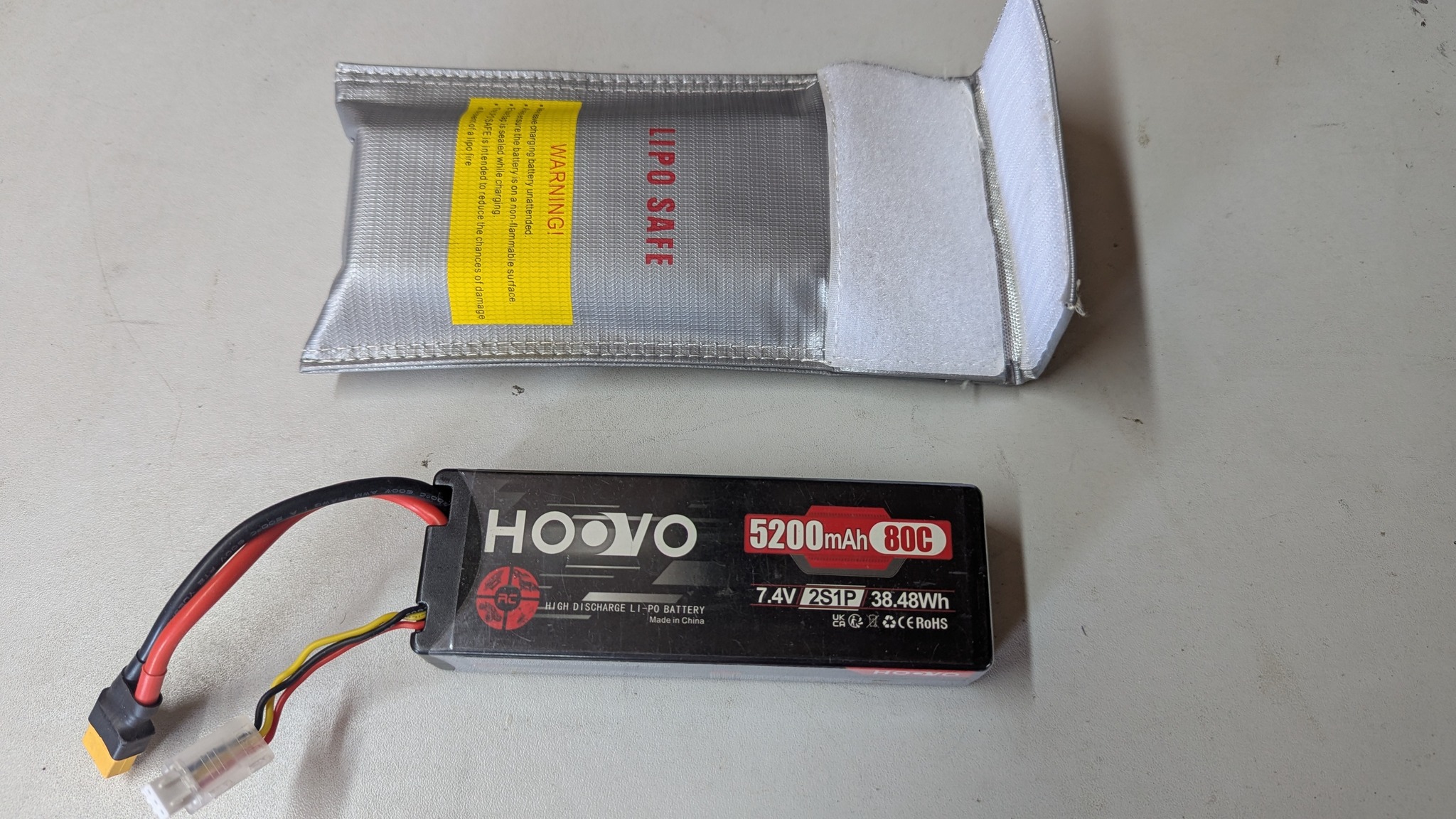 2 × Ovonic Rebel 4S Lipo Battery 5200mAh 100C 14.8V Hardcase EC5