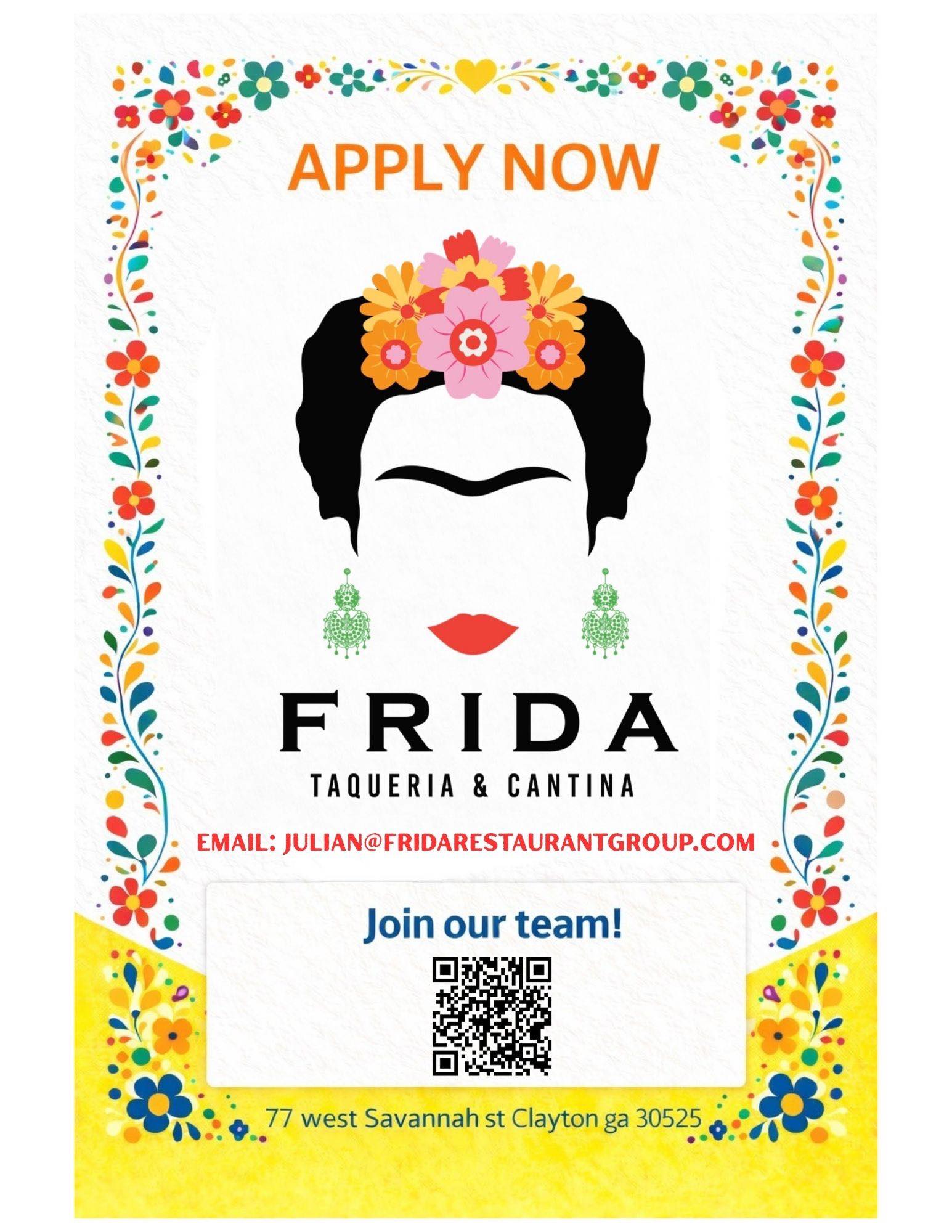 The Hush - 🌸 WE’RE HIRING at FRIDA Taquería & Cantina! 🌸 We’re looking ...