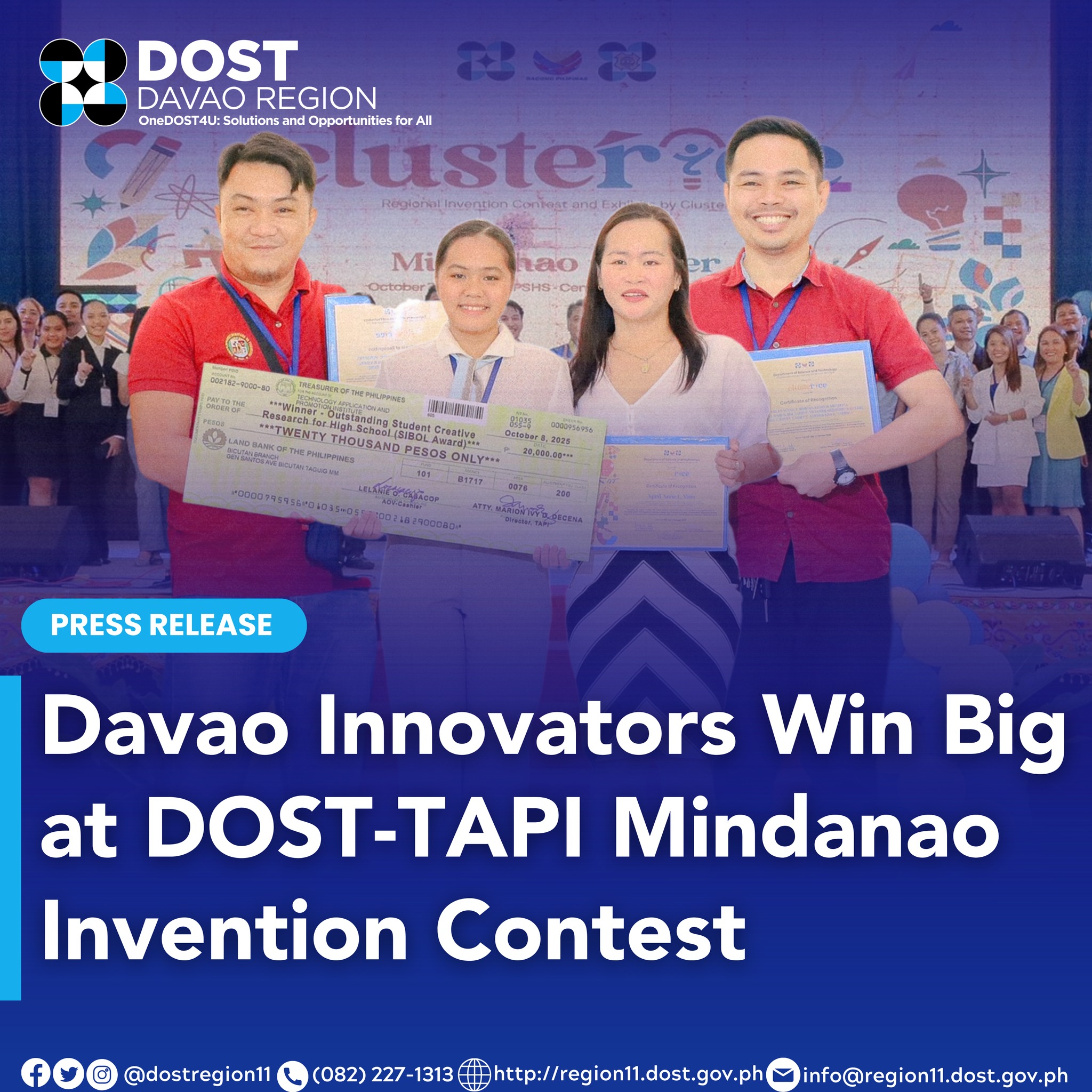 DOST - Davao Region’s homegrown inventors and researchers once again ...
