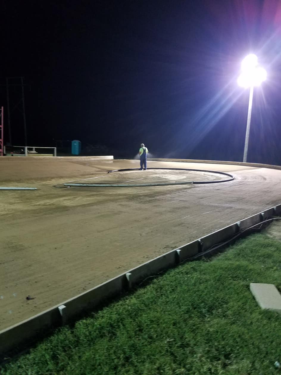 Track is worked and final load... - Battleground RC Speedway