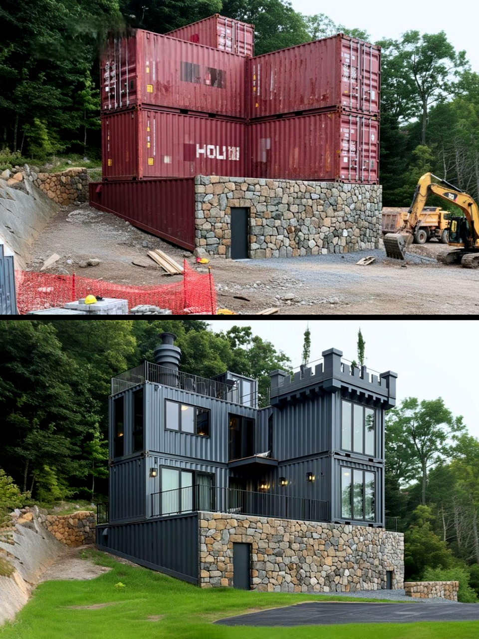 Tiny - From Rusty Containers to a Modern Castle Home This dramatic ...