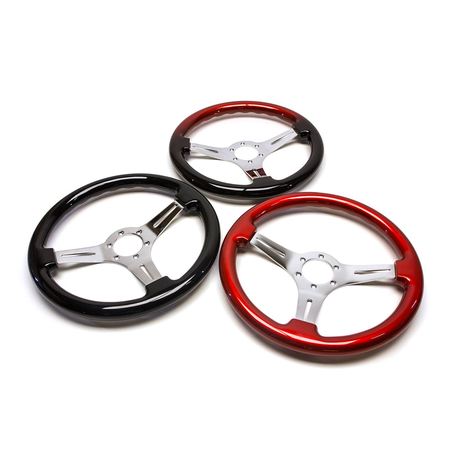 Our new Slasher Edition steering wheel in black suede with gold 