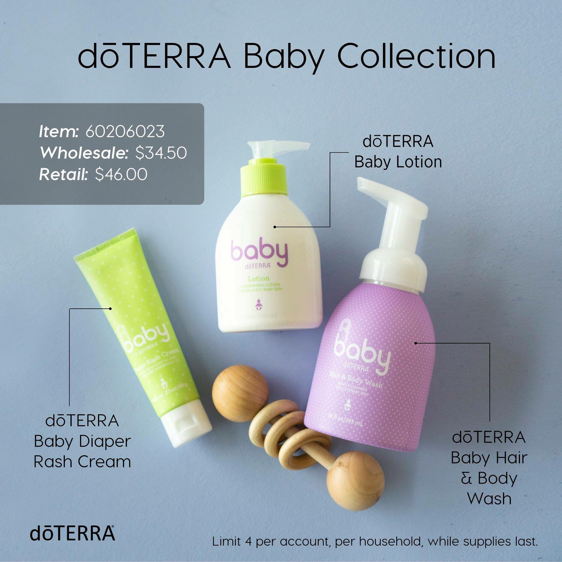 NOW AVAILABLE! doTERRA Baby Collection is a safe, effective, and 