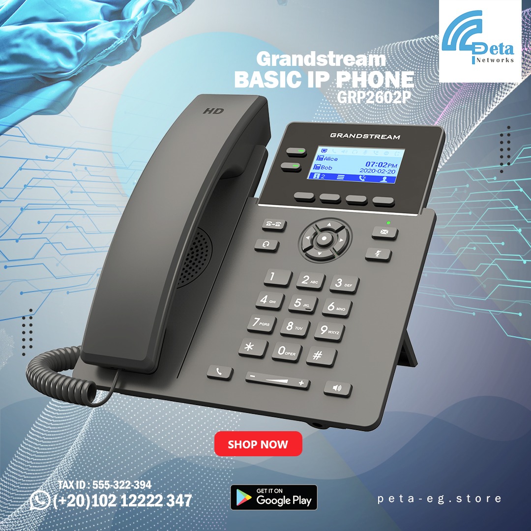 Peta Networks - 👉#IP_Phone #Grand_Stream GXP 2602👇 🌀Part of the GRP ...