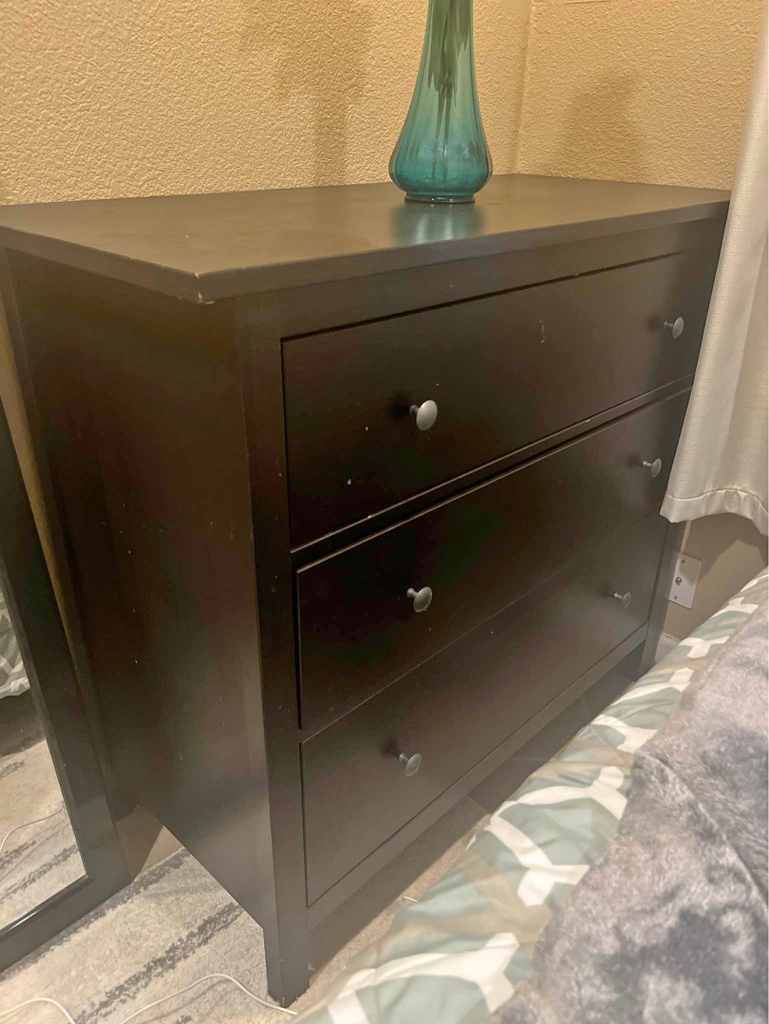 ikea 3 drawer black dresser BRIMNES 3 drawer chest black from IKEA