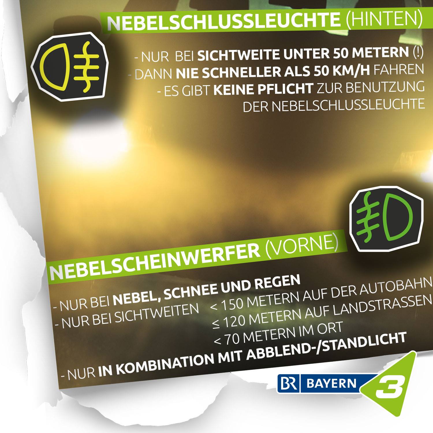Radio Bayern 3 Wann Darfst Du Die Nebelschlussleuchte Facebook