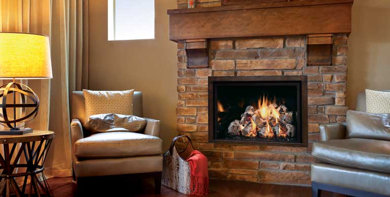 Jack's - Mendota's FullView fire is placed on the hearth, with no ...