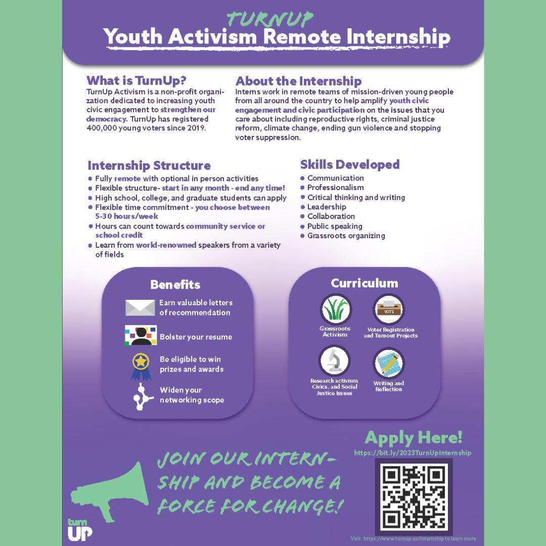Need a Spring 2026 internship? TurnUp, a 501(c)(3) non-partisan non ...
