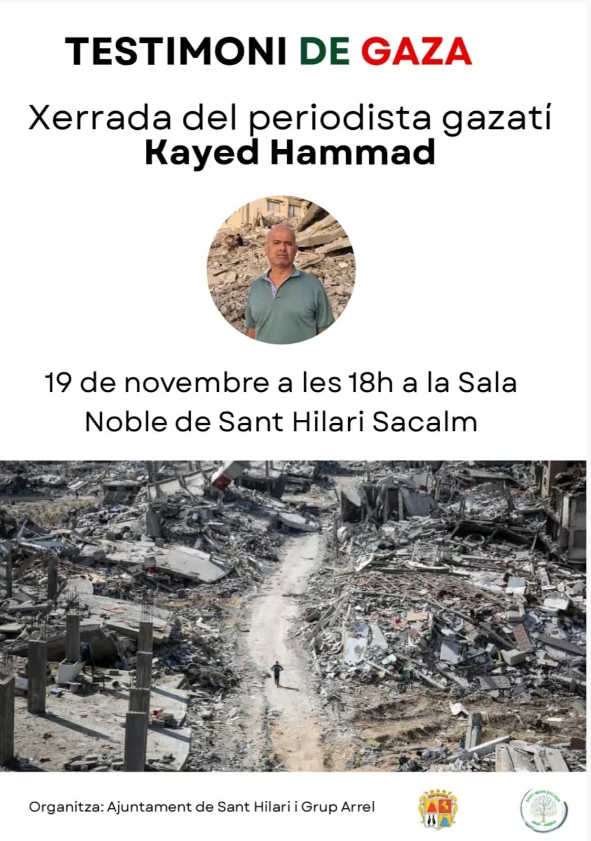Sant - 🇵🇸 El periodista gazià Kayed Hammad impartirà una xerrada el ...