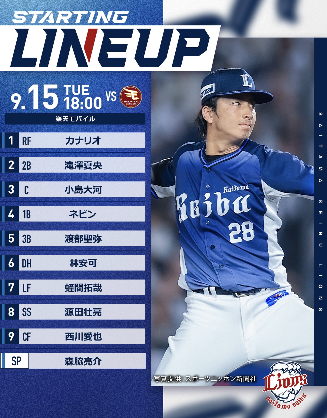 埼玉西武ライオンズ - ナイスホームラン！ #山村崇嘉 選手 #ネビン