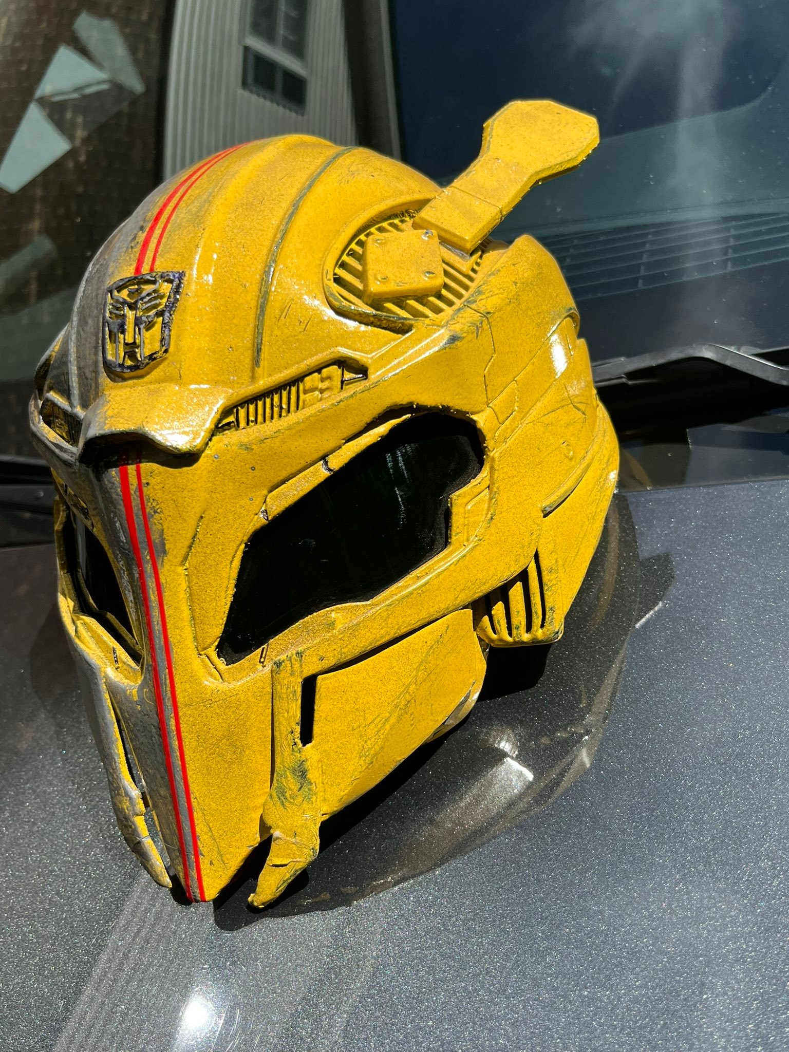 bumblebee motorcycle helmet for sale Transformers: Transformable LED with Voice Control  Secret Compass The helmet also includes Hed Armour lining with 360 cushion padding Welp #cool