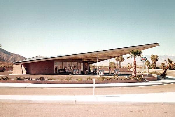 Albert Frey's 1965 Tramway Enco gas station in Palm Springs