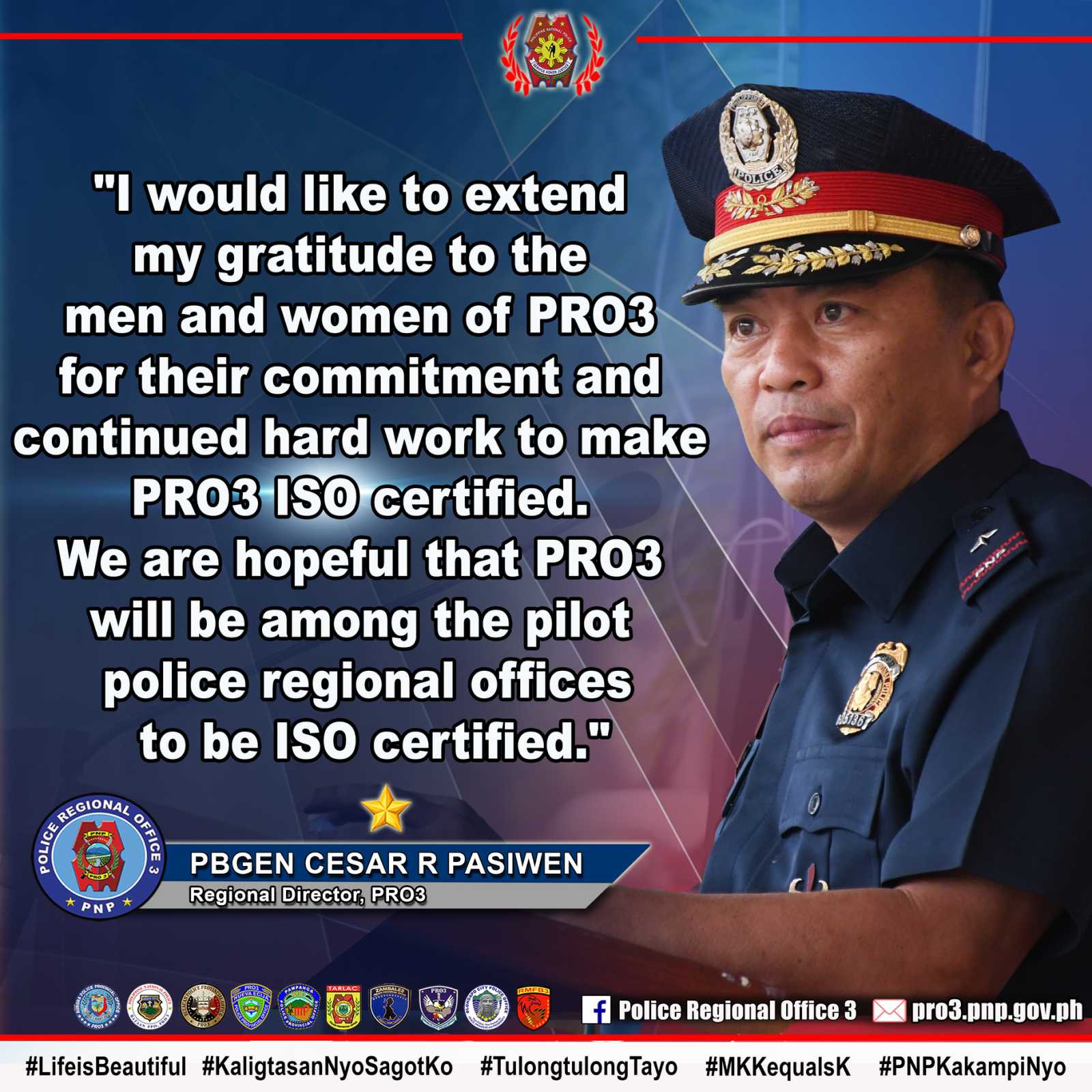 PRO3 GEARS TOWARD ISO... - Police Regional Office 3 | Facebook