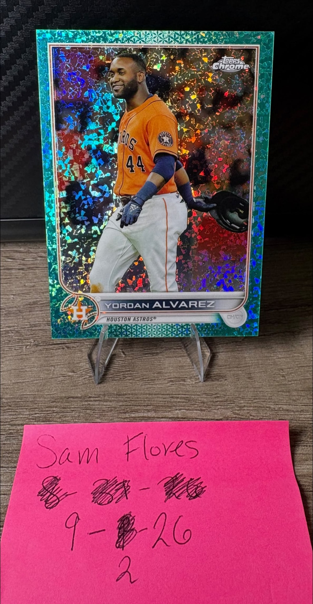 What is this Lourdes Gurriel Jr. Topps Chrome baseball card with a