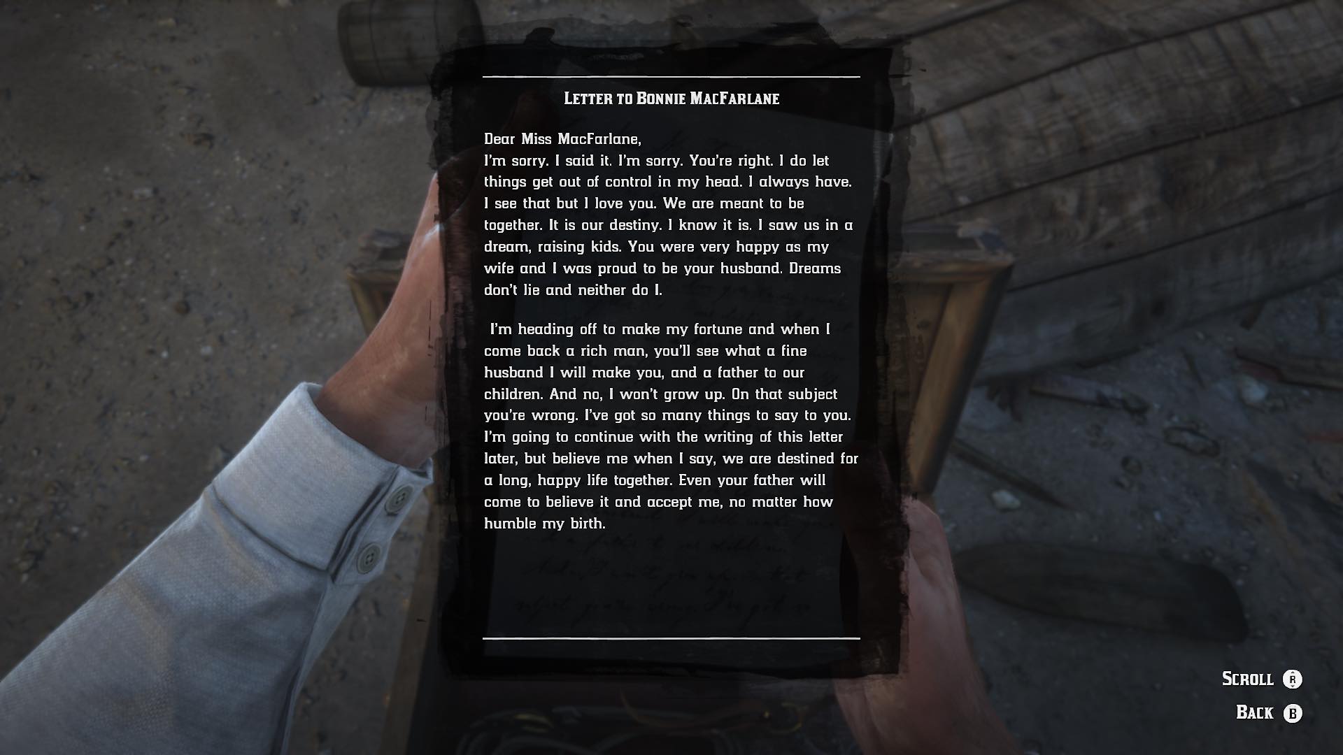 Red Dead Redemption Photography | Letter to Bonnie mcfarlane from rdr1 ...
