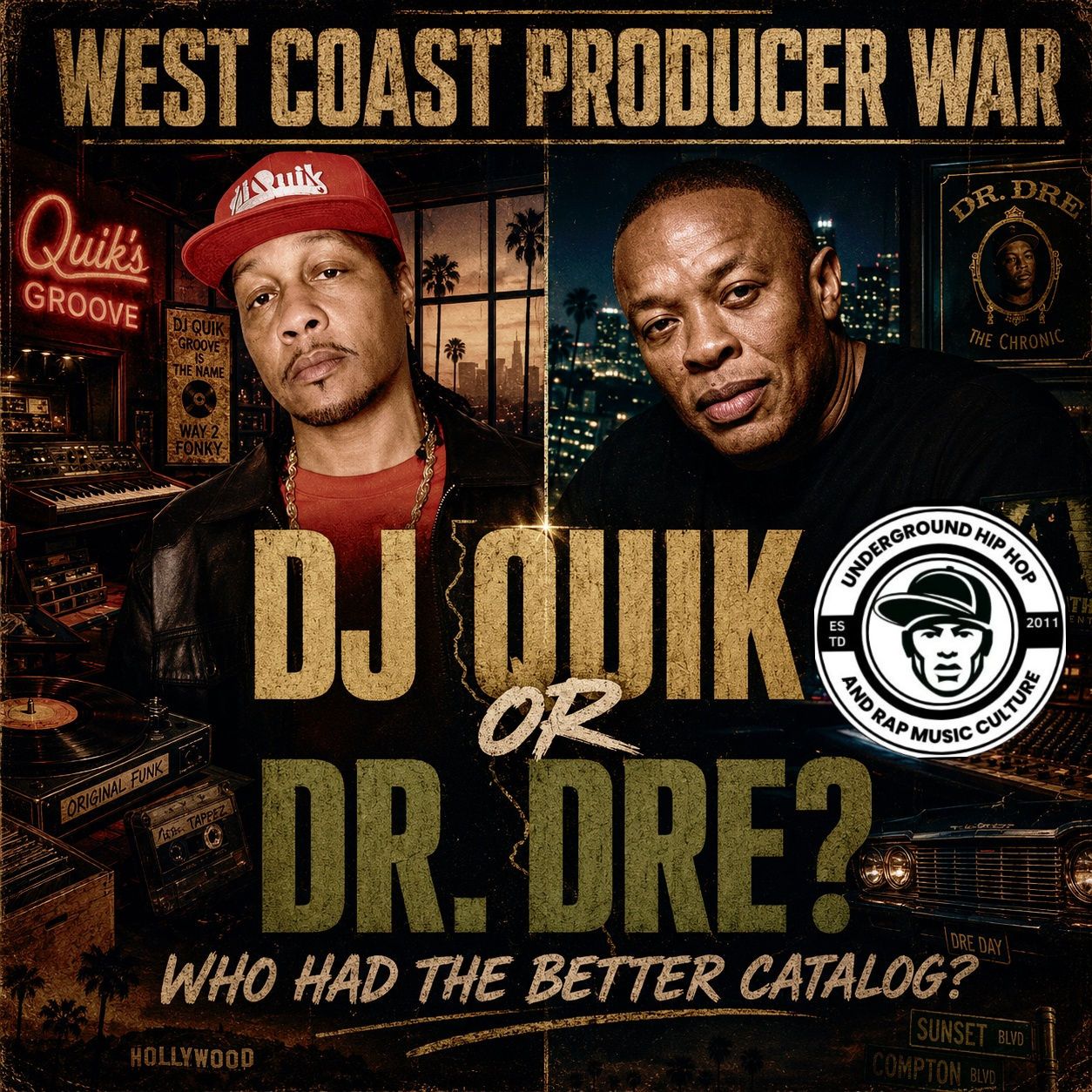 WHO'S THE BETTER PRODUCER BETWEEN DR.DRE AND DJ QUIK? 👀🤔 A heavy