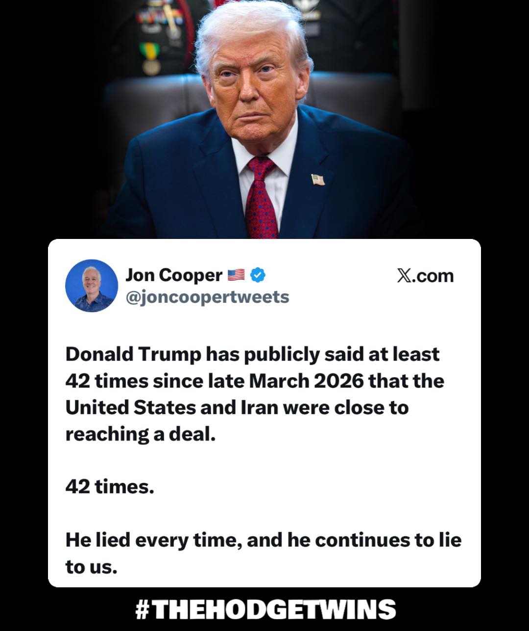 joncoopertweets posted on X: “Donald Trump has publicly said at