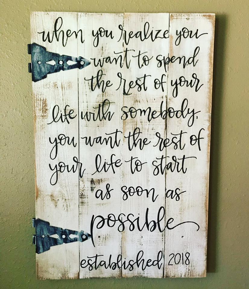 Southern Ink - One of my favorite styles! #rusticwoodsigns...