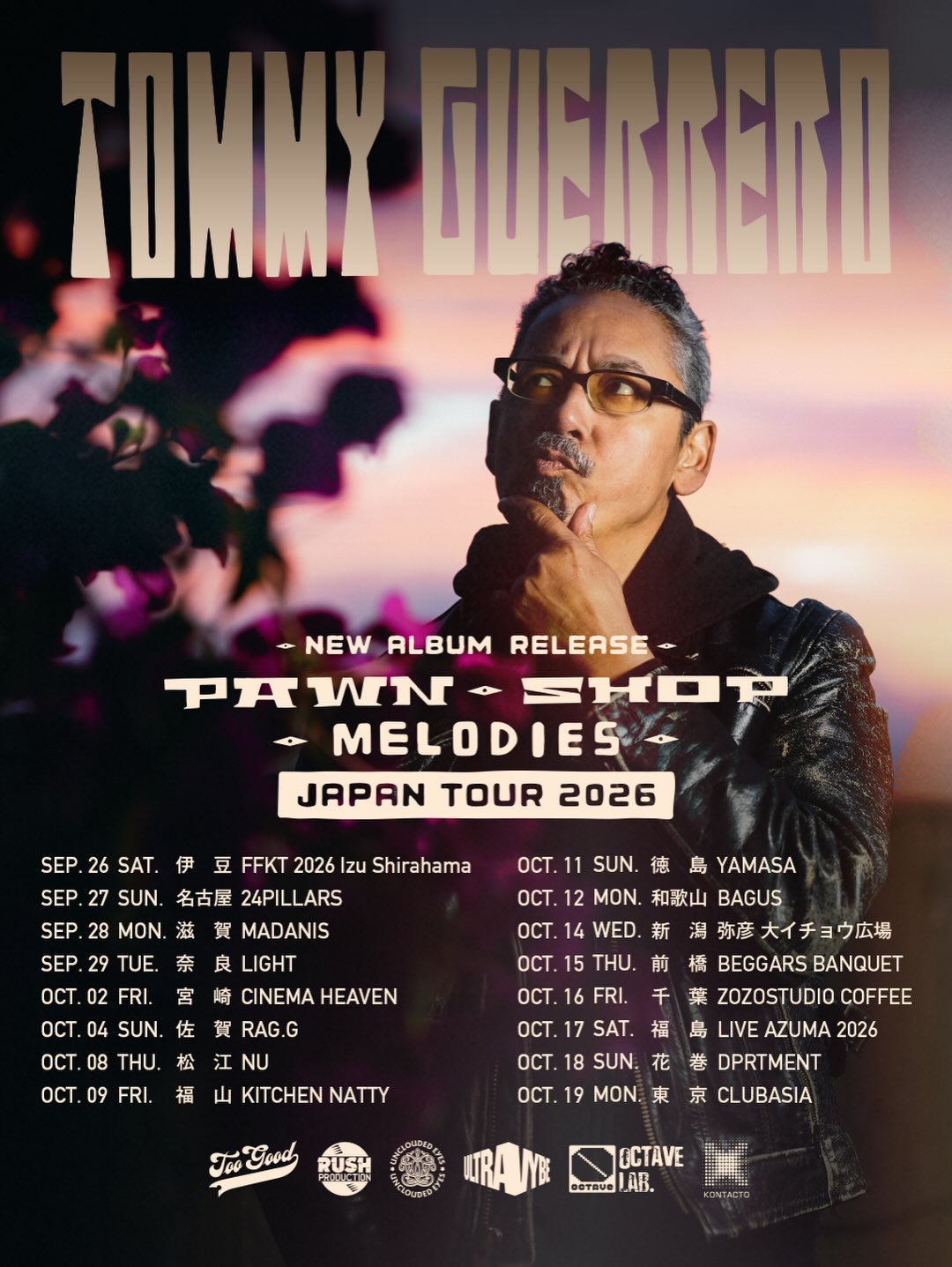 TOMMY GUERRERO THEN AND NOW JAPAN TOUR 2025 WITH JOSH LIPPI, MATT