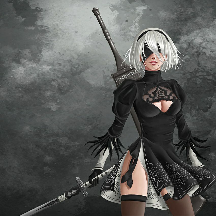 fan art of 2b from nier automata nene thomas illustrations inc facebook nene thomas illustrations inc
