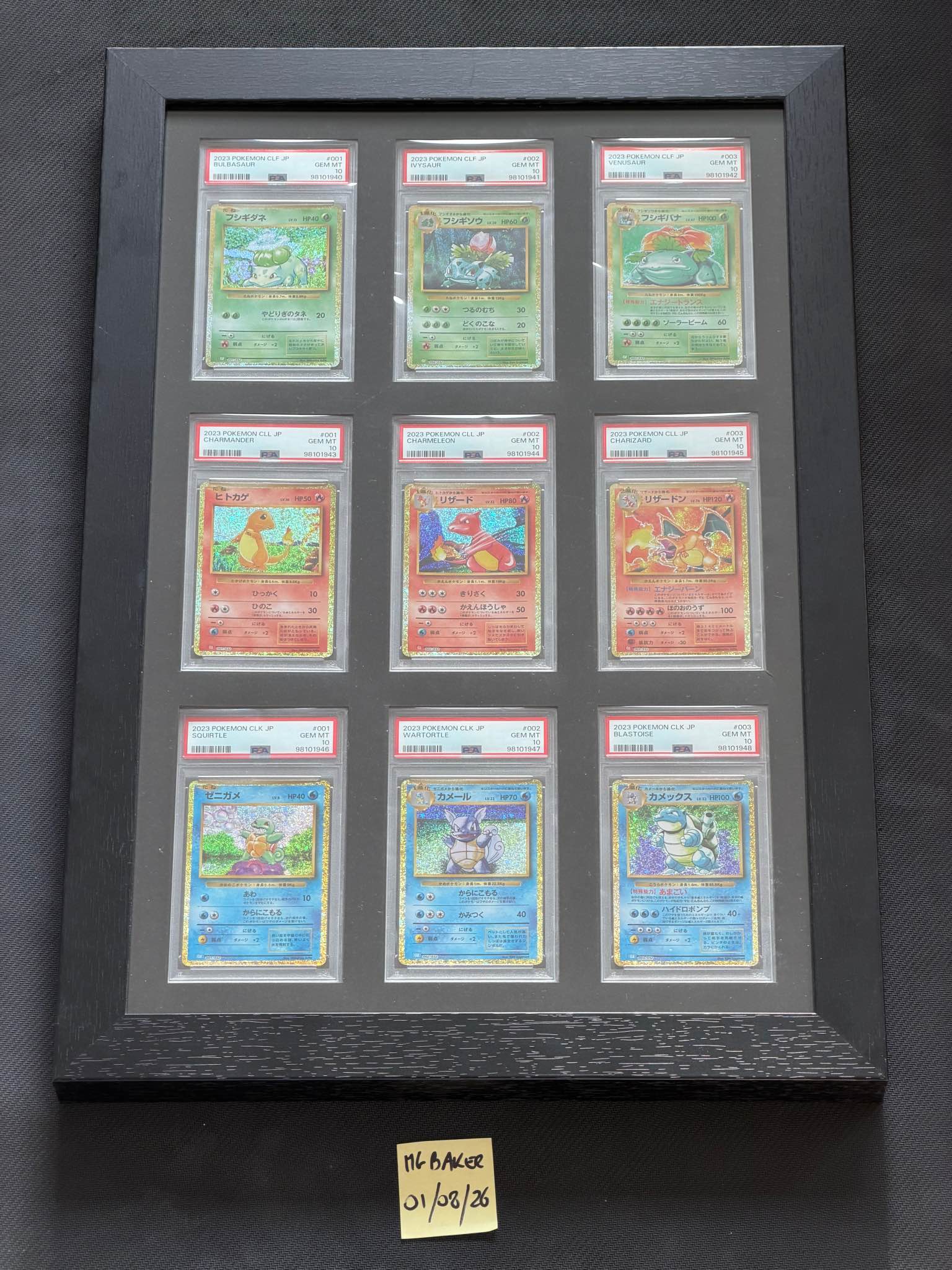 psa9 まとめ売り Japanese Classic Collection Starters Evolutions Sequential 9x PSA