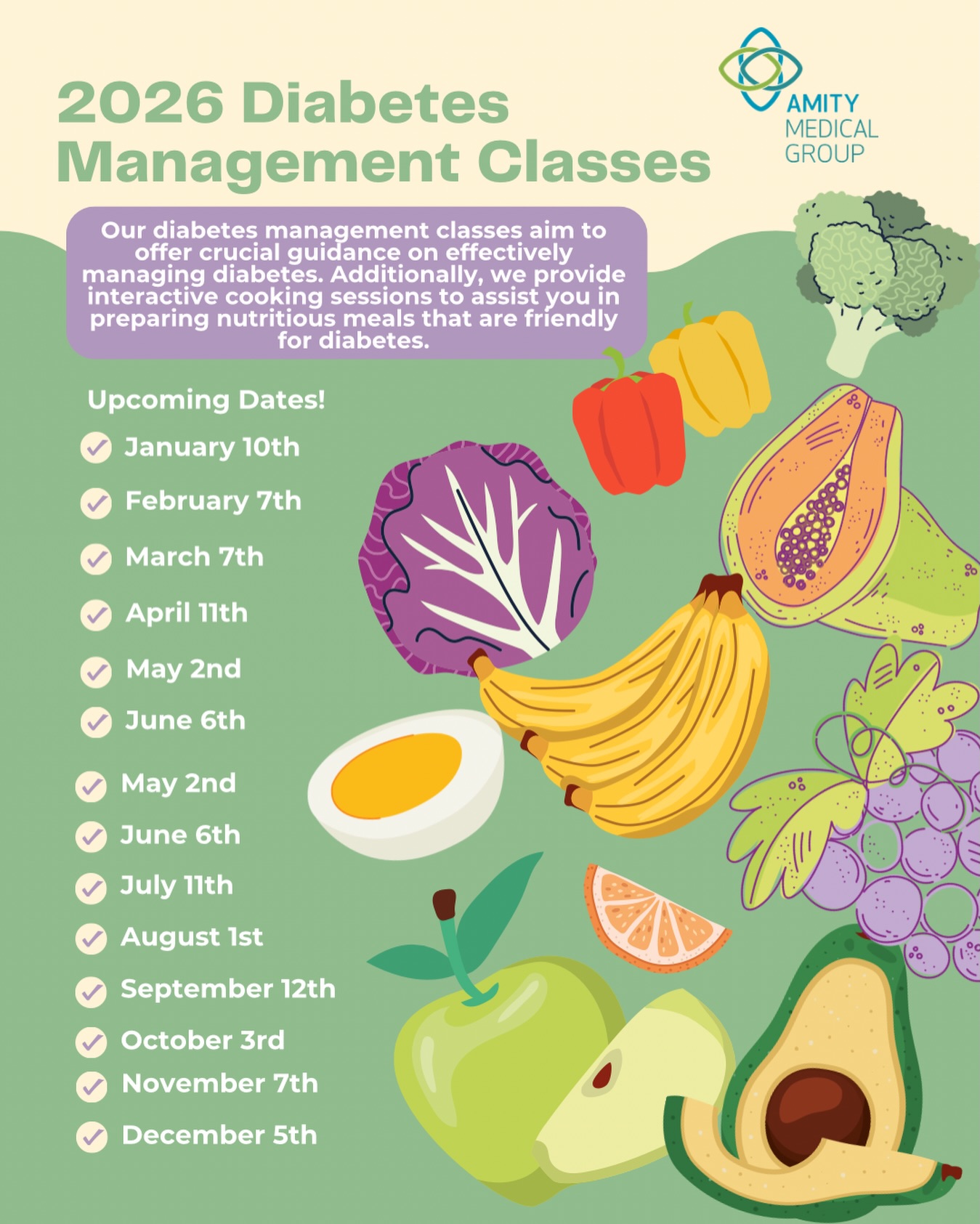 📢 Our Diabetes Management Classes... - Amity Medical Group | Facebook