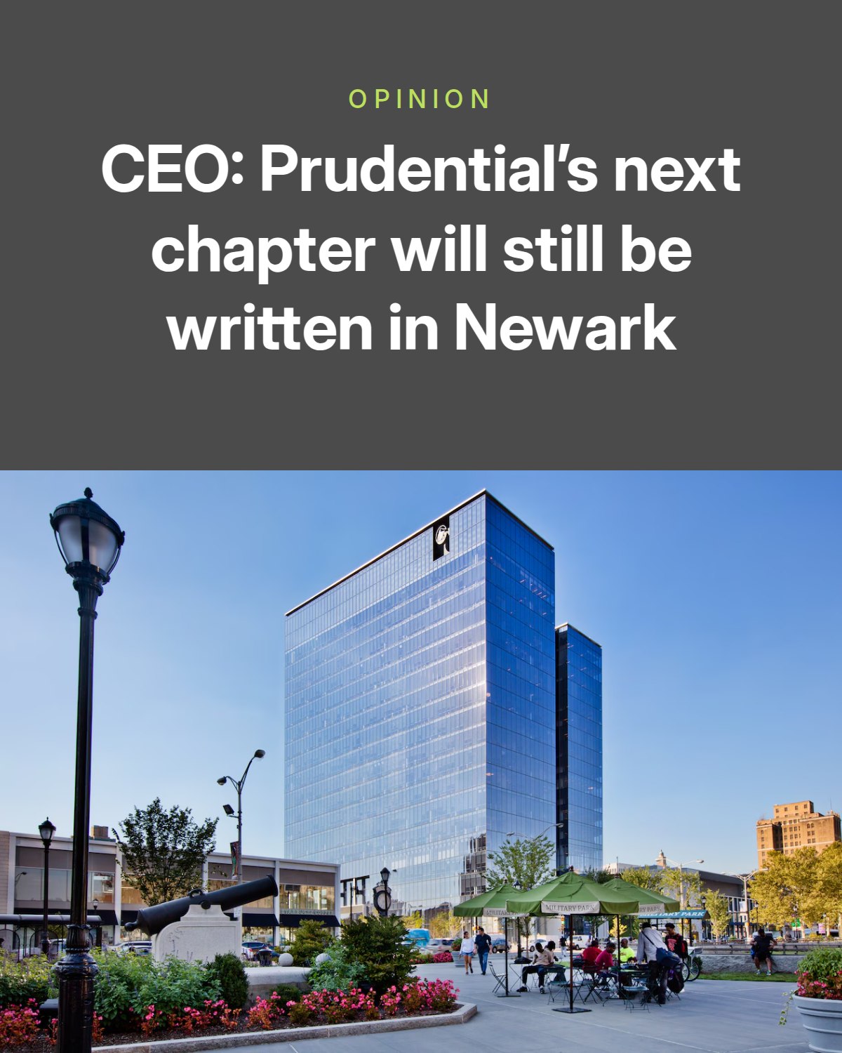 Prudential CEO on company's future in Newark