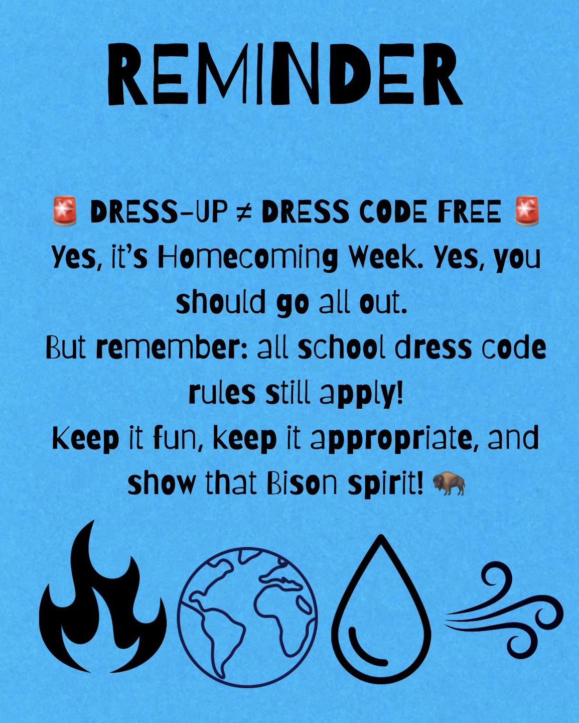 homecoming dress code rules Great Falls High School reminder semi formal dress code