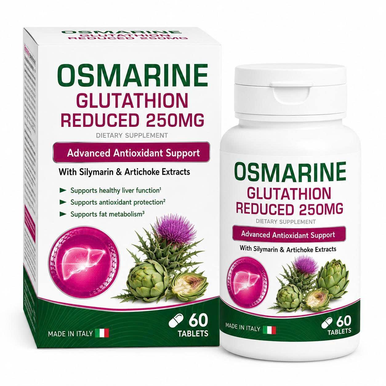 🍃 GIA CÔNG OEM – BỔ GAN GLUTATHIONE REDUCED 250MG MADE IN ITALY 🇮🇹 Dòng bổ gan – chống oxy hóa cao cấp chuẩn châu Âu dành cho thương hiệu muốn triển