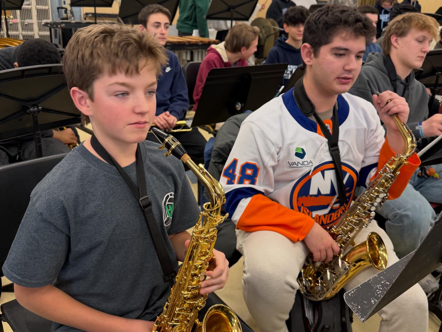 Today, our 8th-grade band and orchestra students took a trip to