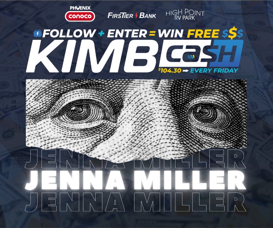 104.3 KIMB - Jenna Miller of Dix, you have 104 minutes and... | Facebook
