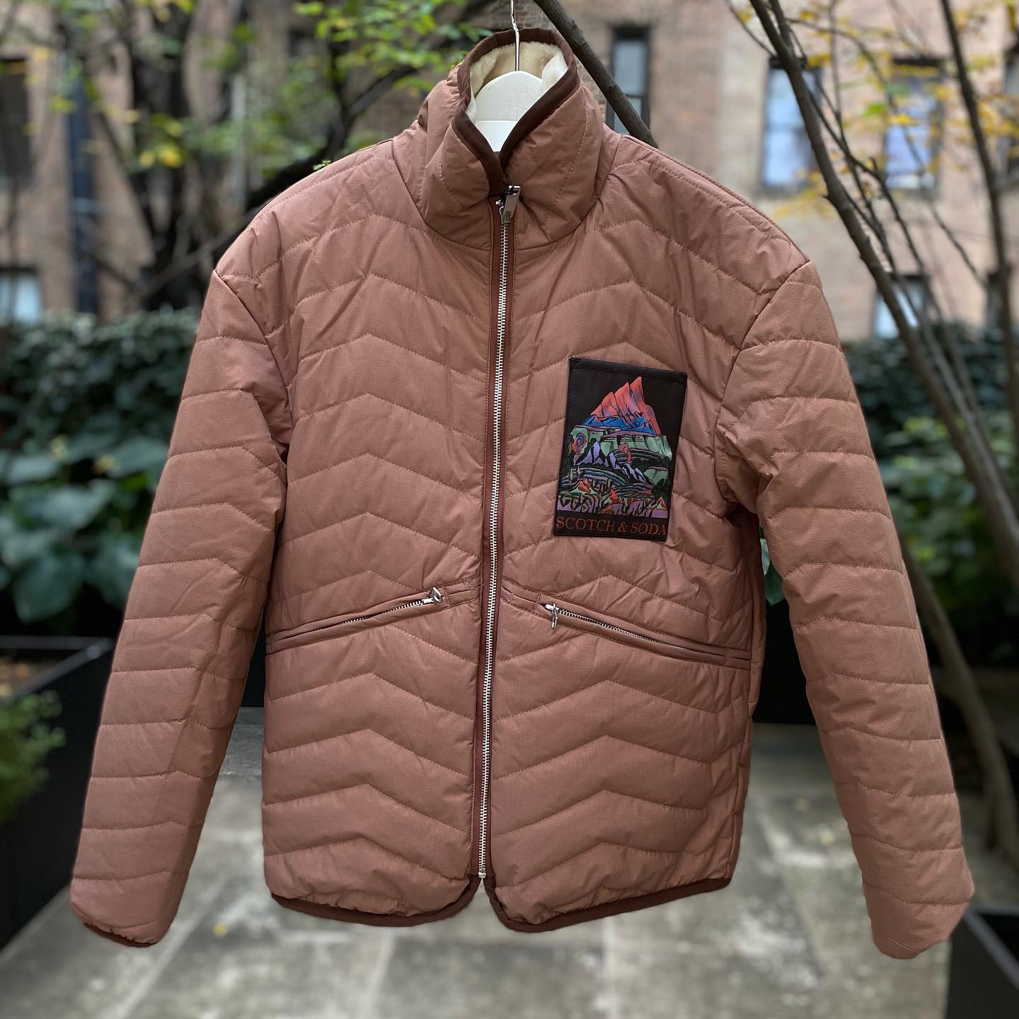 New Scotch & Soda Reversible Teddy Fleece Jacket available now in 
