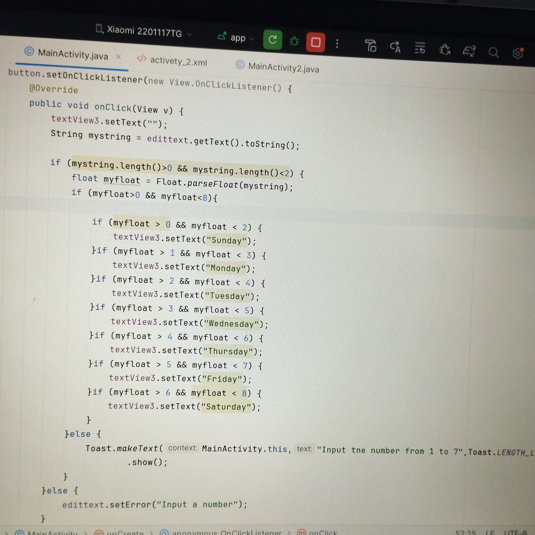 How to validate week number input in a program