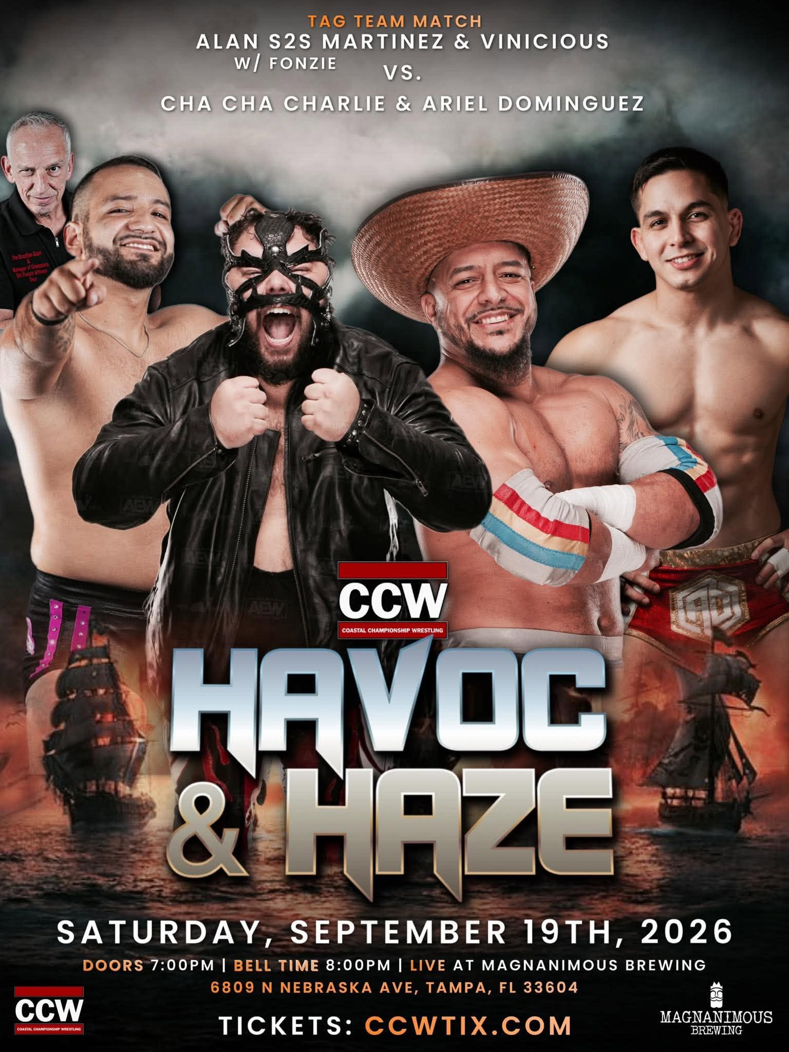 CCW Havoc & Haze live wrestling event in Tampa, FL on September 19