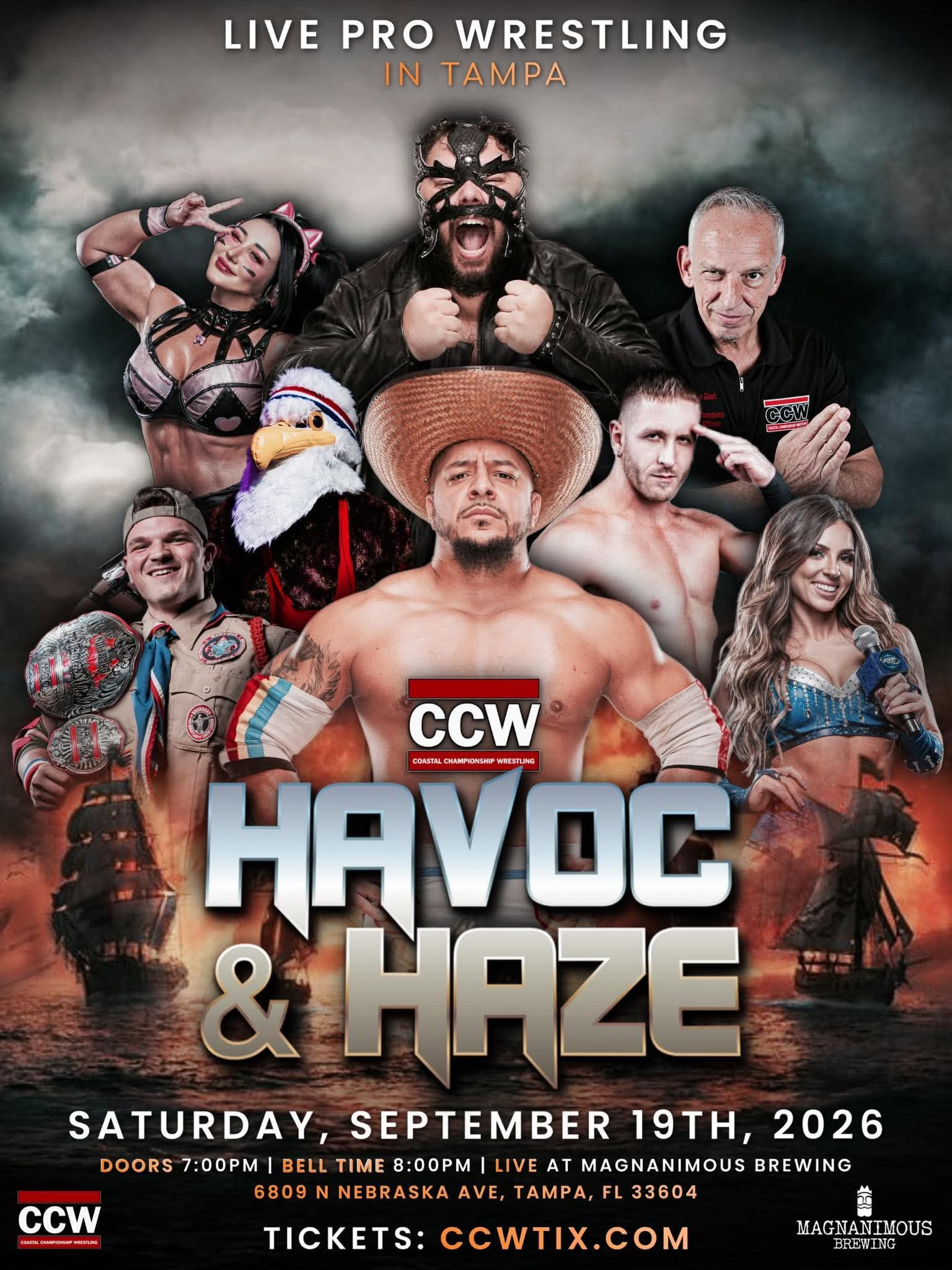 CCW Havoc & Haze live wrestling event in Tampa, FL on September 19