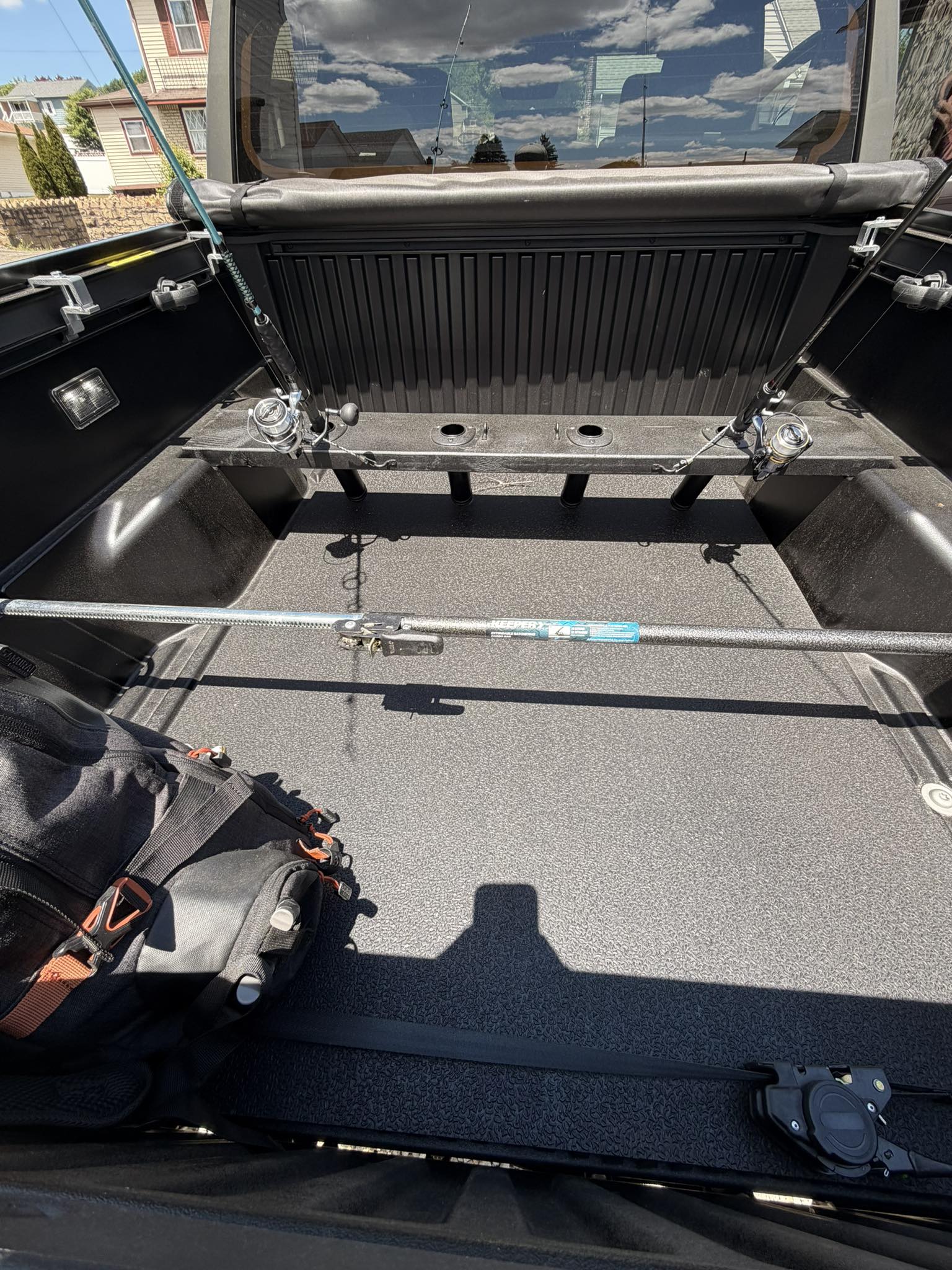 toyota tacoma fishing rod holder Tundra/Tacoma Bed Rail Blue Anodized 4-Rod/Pole Mount USA : Sports & Outdoors customizable design Hassle Toyota Tacoma fishing rod holder