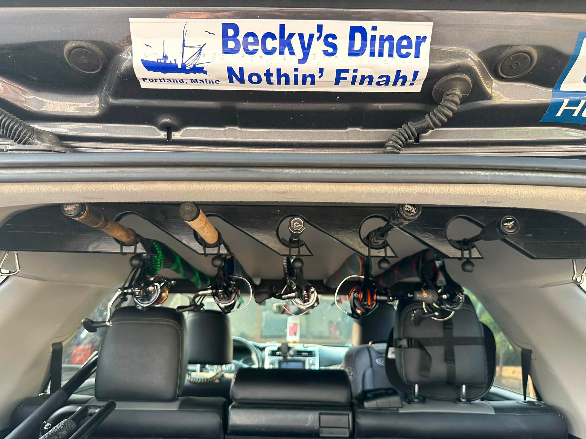 4runner fishing rod holder ZJALDAGZ Car for Toyota Runner Sequoia Hilux, Car Roof Fishing Rod Storage Rack Pole Storage Strap Adjustable Buckle Holder Pole Carrier Rack Inside,B : Sports & Outdoors UV Protected Easy release and lock mechanisms for gloved hands Car Fishing Rod Holder 4runner