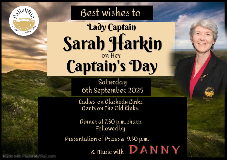 Ballyliffin - Best wishes to Lady Captain Sarah Harkin as she hosts her ...